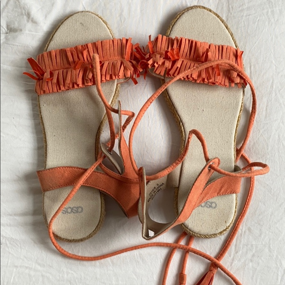 Lace up sandals